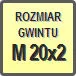 Piktogram - Rozmiar gwintu: M 20x2